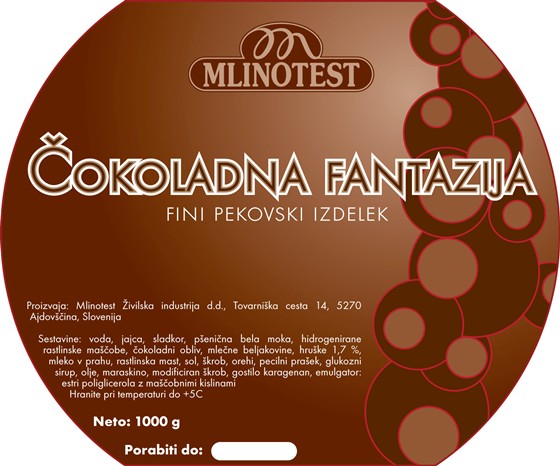 Print Design: Mlinotest - Cake packaging stickers