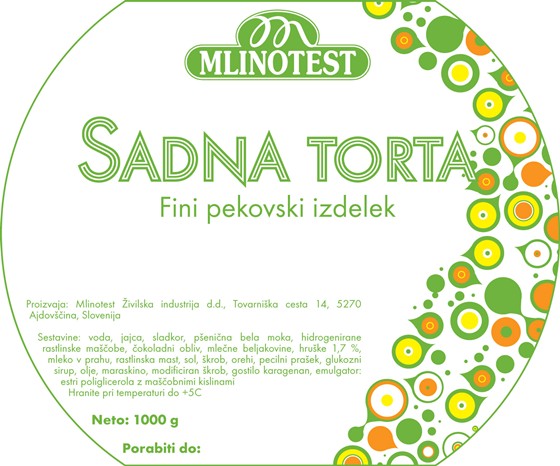 Print Design: Mlinotest - Cake packaging stickers