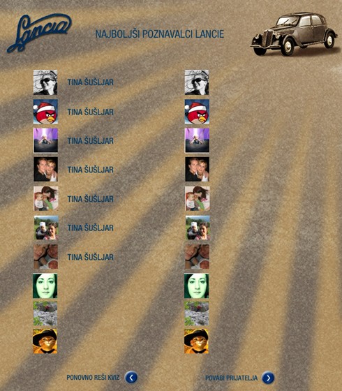 Interfaces: Lancia - facebook app interface